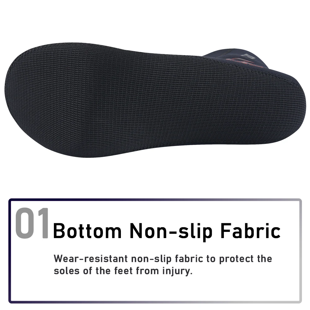 1.5MM Neoprene Diving Socks Men's Women's Swimming Warm Snorkeling Socks Water Sports Long Non-slip Wearable Beach Socks