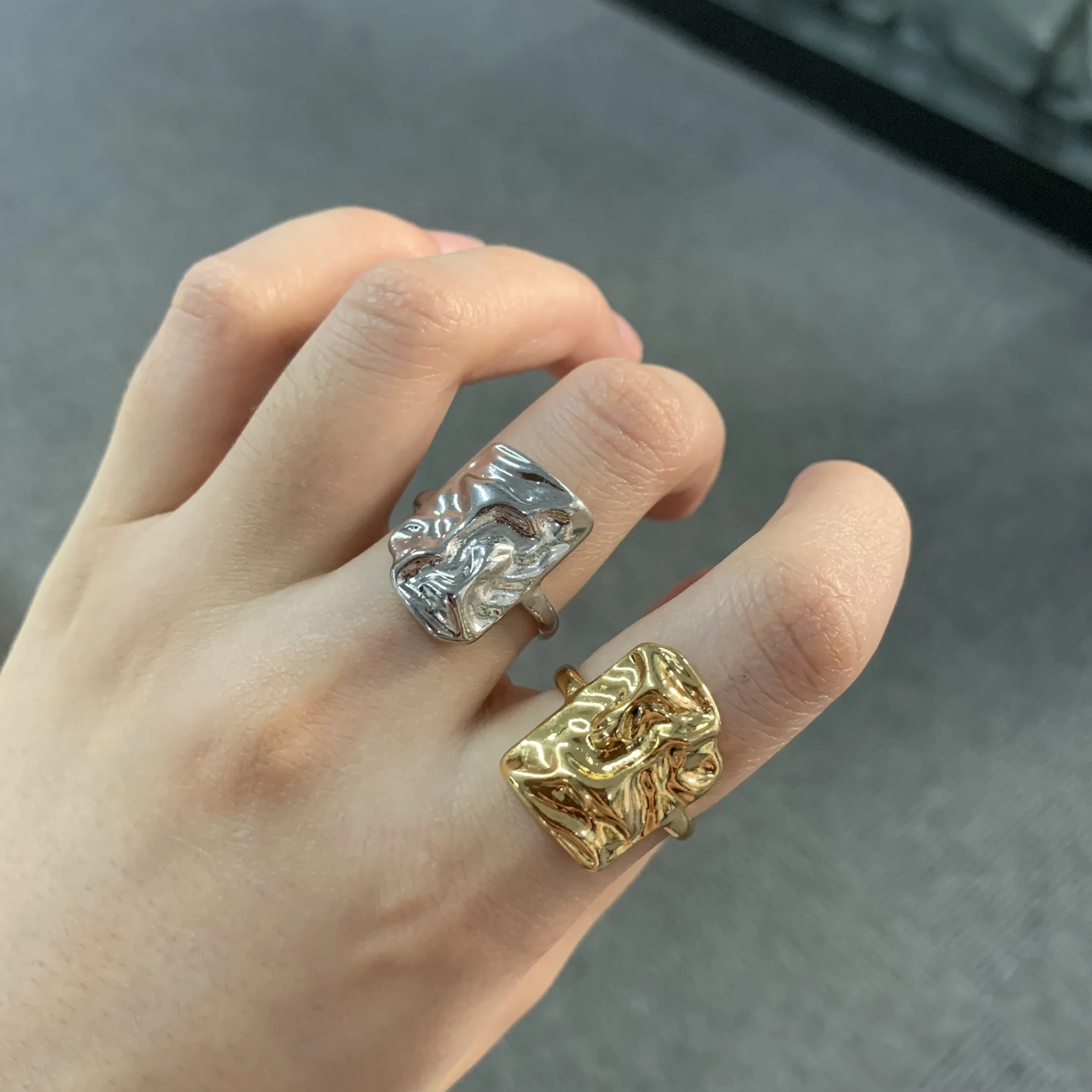 Stainless Steel Knot Rings For Women Girls Gold Color Star Finger Ring Vintage Simply Jewelry Gift Anillos Bague Femme