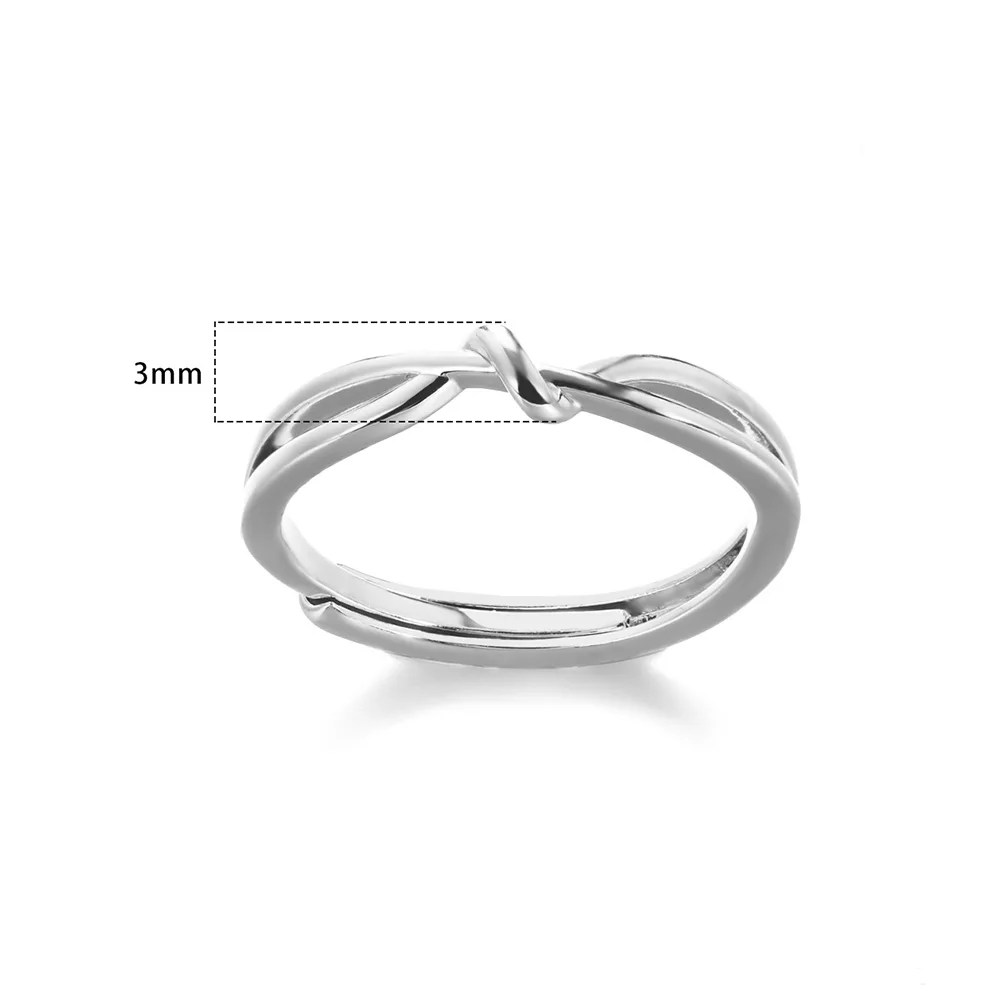 Stainless Steel Knot Rings For Women Girls Gold Color Star Finger Ring Vintage Simply Jewelry Gift Anillos Bague Femme