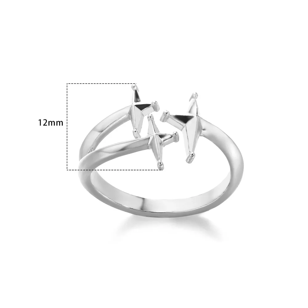 Stainless Steel Knot Rings For Women Girls Gold Color Star Finger Ring Vintage Simply Jewelry Gift Anillos Bague Femme