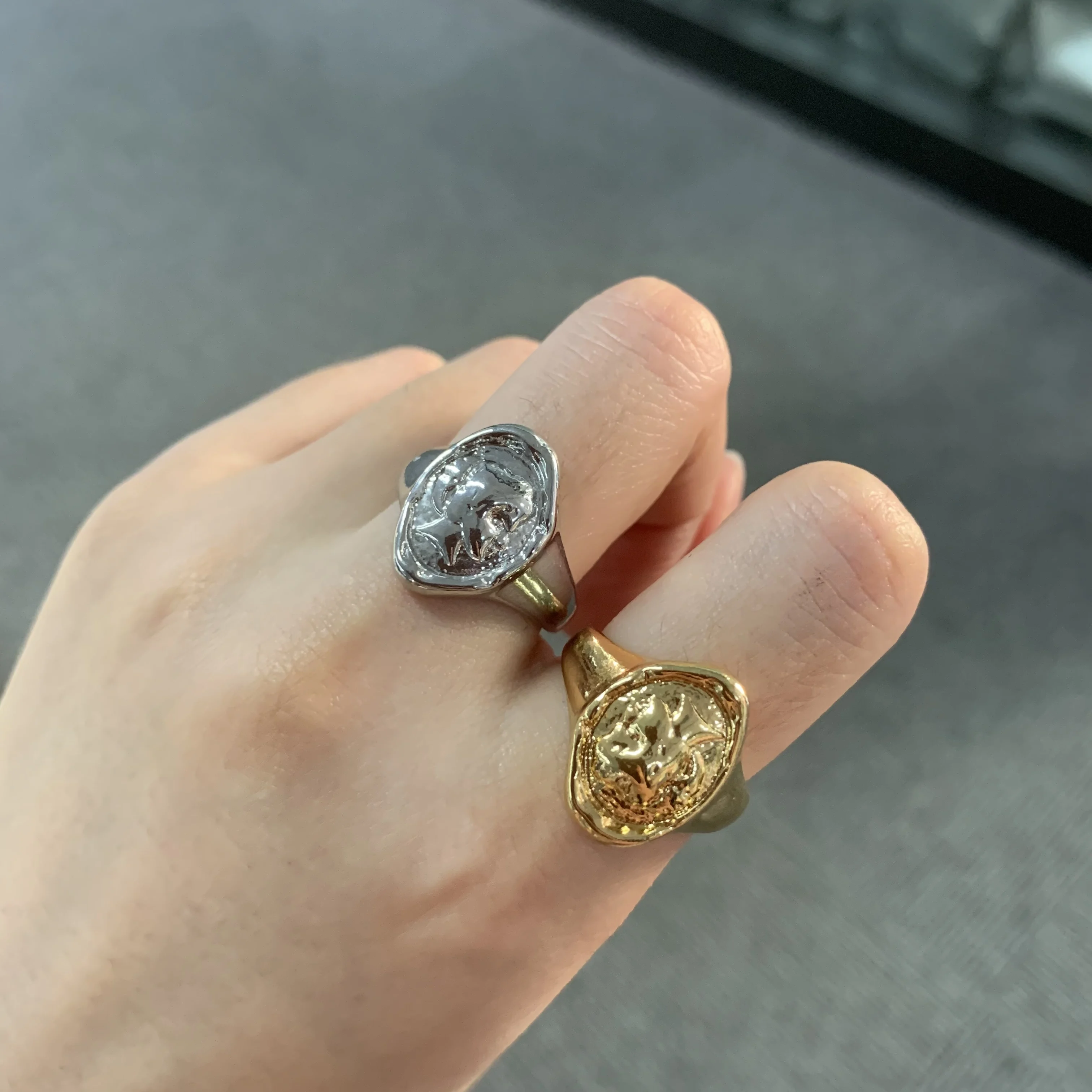Stainless Steel Knot Rings For Women Girls Gold Color Star Finger Ring Vintage Simply Jewelry Gift Anillos Bague Femme