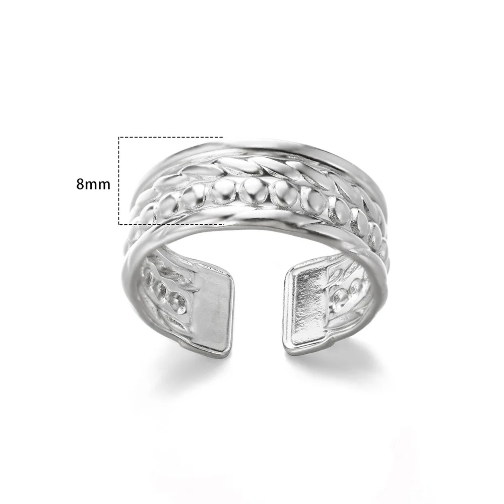 Stainless Steel Knot Rings For Women Girls Gold Color Star Finger Ring Vintage Simply Jewelry Gift Anillos Bague Femme