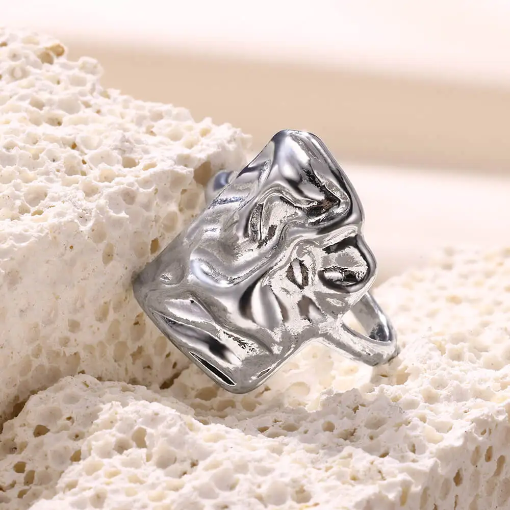 Stainless Steel Knot Rings For Women Girls Gold Color Star Finger Ring Vintage Simply Jewelry Gift Anillos Bague Femme