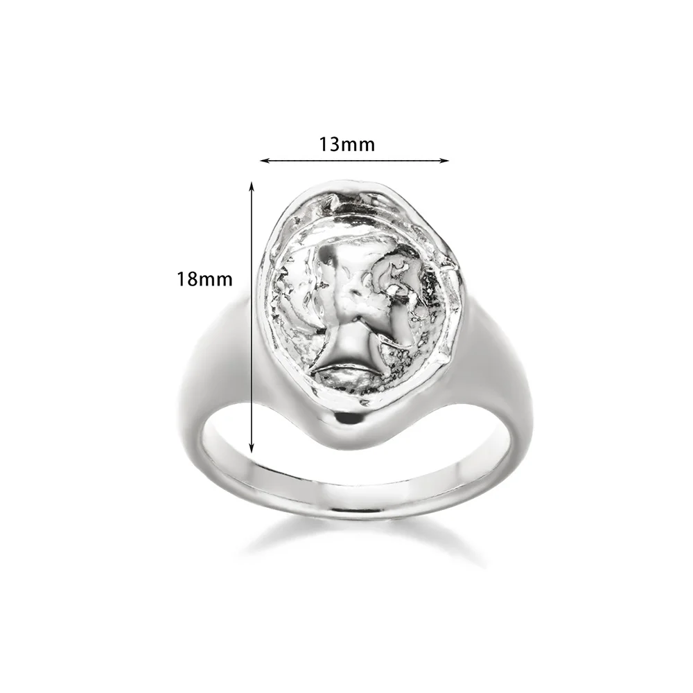 Stainless Steel Knot Rings For Women Girls Gold Color Star Finger Ring Vintage Simply Jewelry Gift Anillos Bague Femme