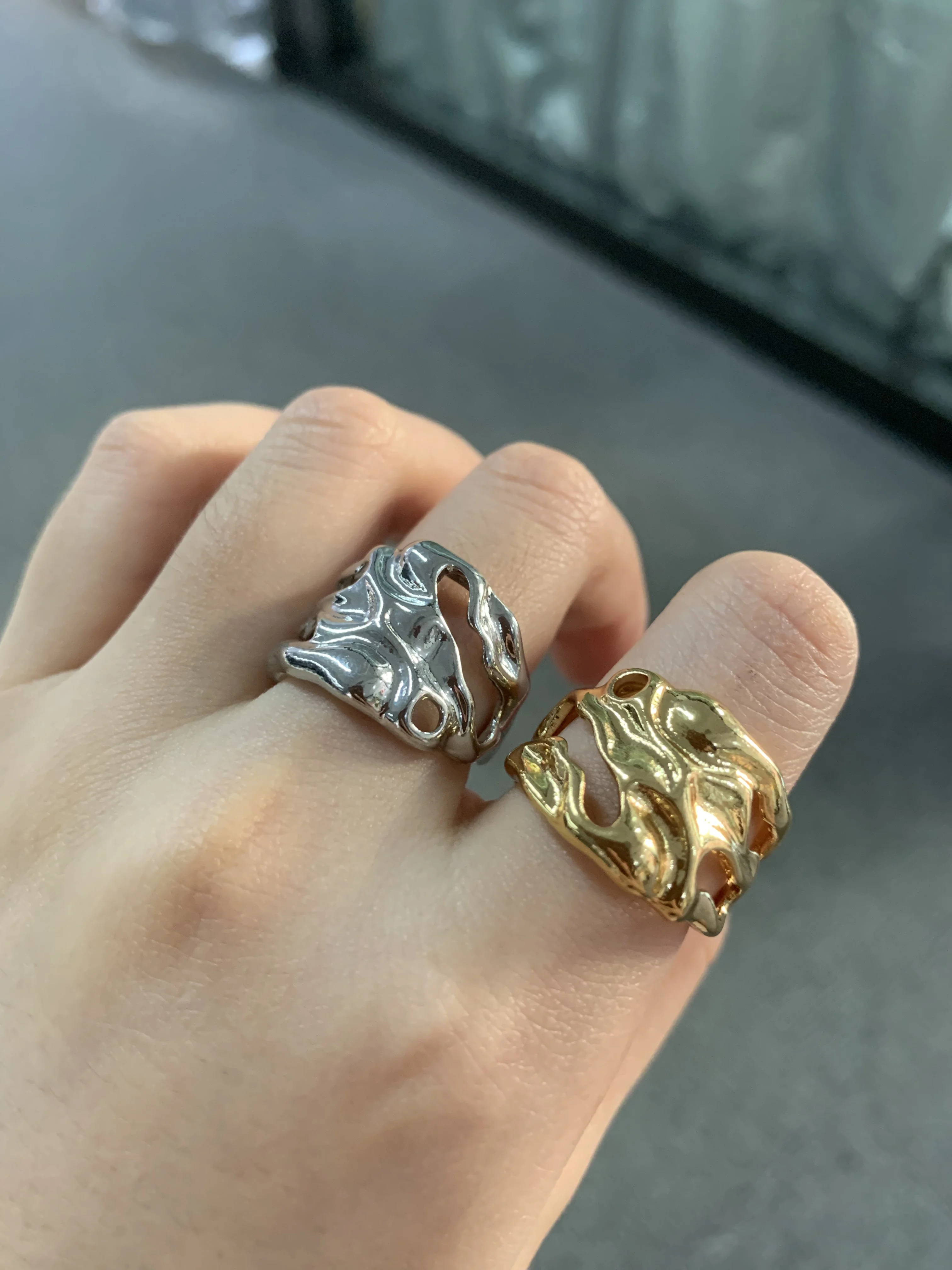 Stainless Steel Knot Rings For Women Girls Gold Color Star Finger Ring Vintage Simply Jewelry Gift Anillos Bague Femme