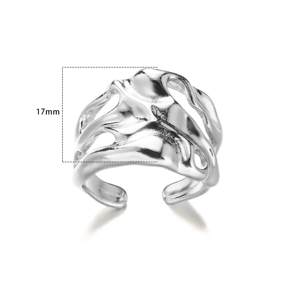 Stainless Steel Knot Rings For Women Girls Gold Color Star Finger Ring Vintage Simply Jewelry Gift Anillos Bague Femme