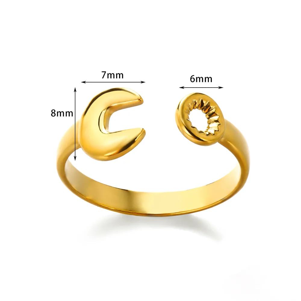 Stainless Steel Knot Rings For Women Girls Gold Color Star Finger Ring Vintage Simply Jewelry Gift Anillos Bague Femme