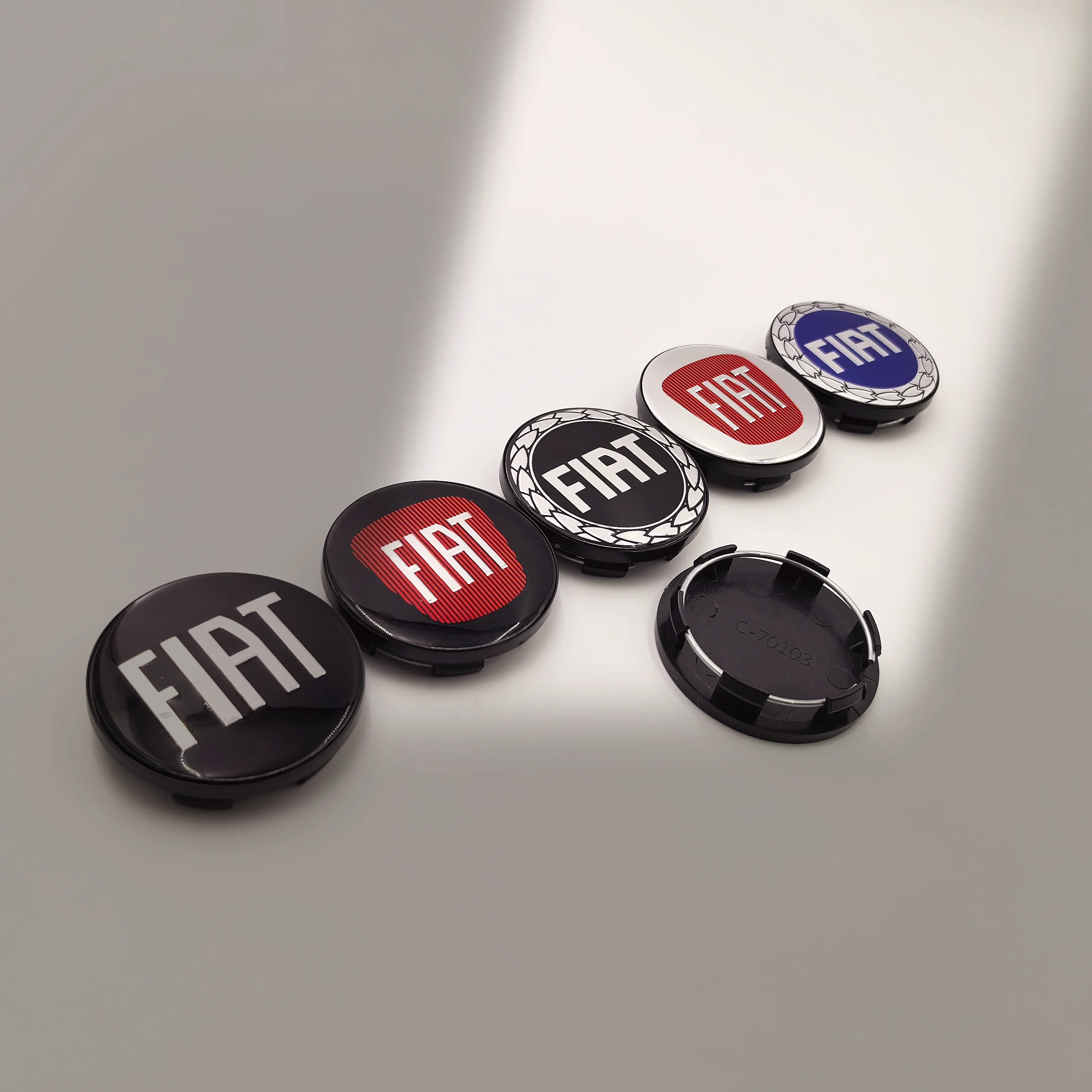 4pcs 48.5/50mm FIAT Car Wheel Center Caps Emblem Badge Wheel Center Hub Caps Badge Rim Cover Emblem