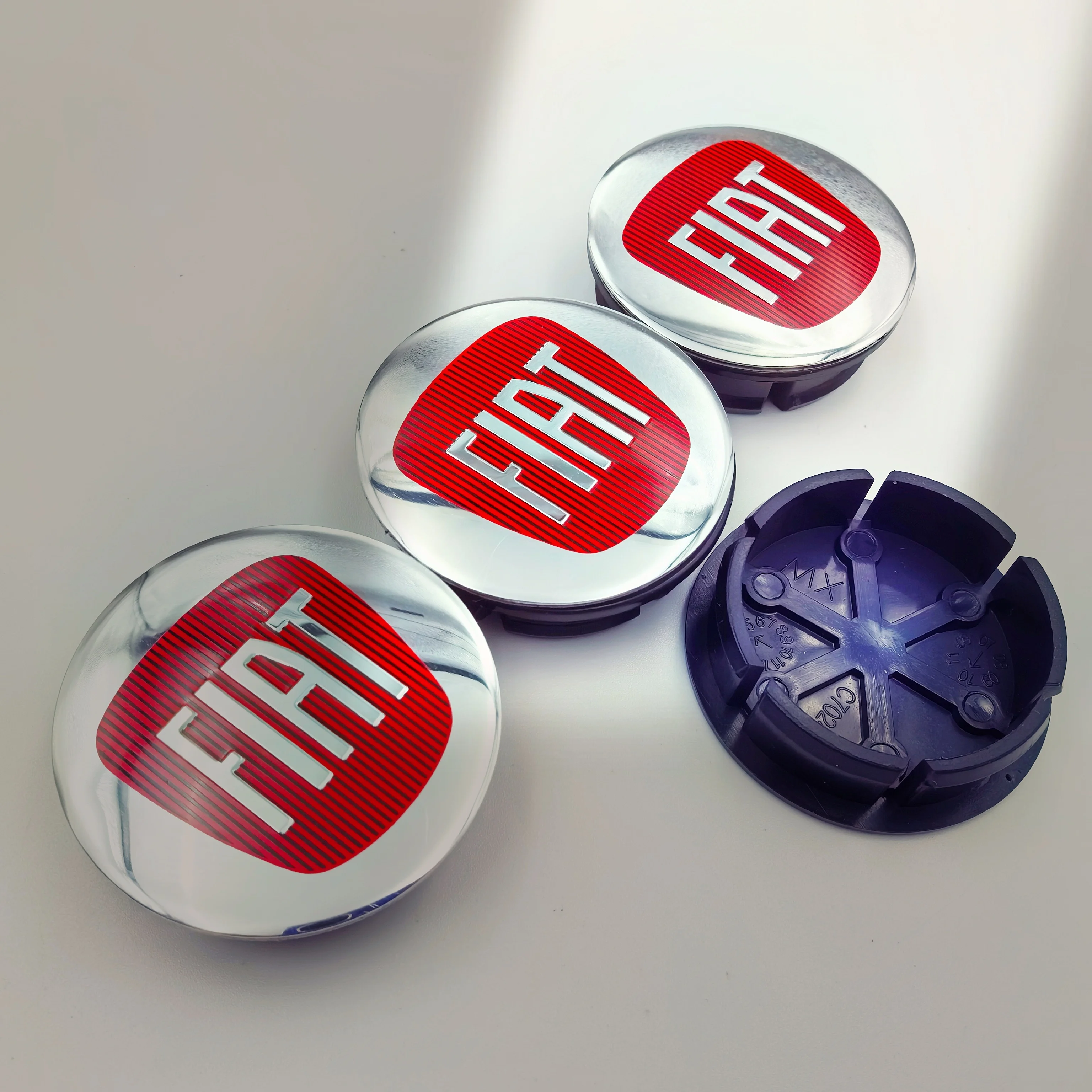 4pcs 48.5/50mm FIAT Car Wheel Center Caps Emblem Badge Wheel Center Hub Caps Badge Rim Cover Emblem