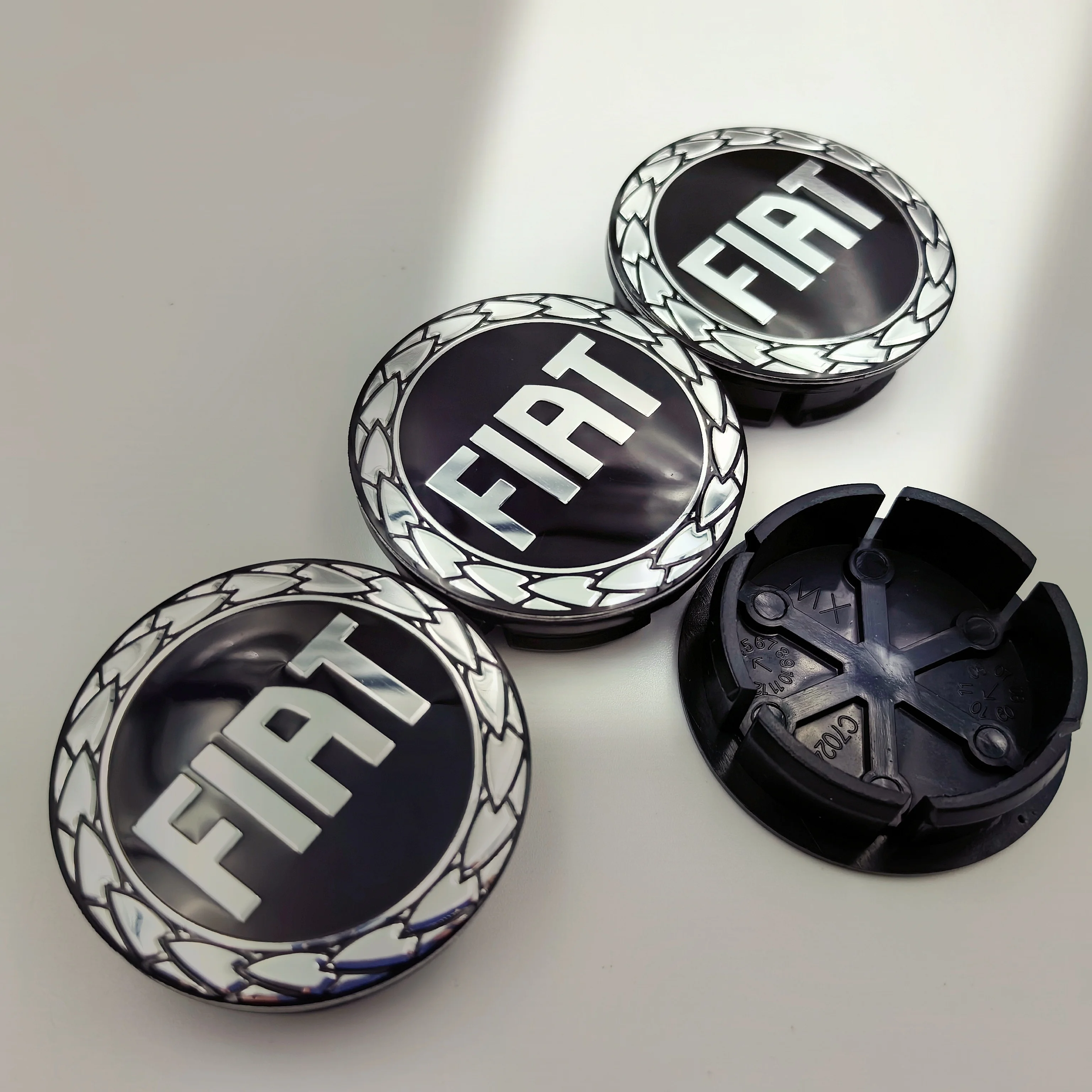 4pcs 48.5/50mm FIAT Car Wheel Center Caps Emblem Badge Wheel Center Hub Caps Badge Rim Cover Emblem