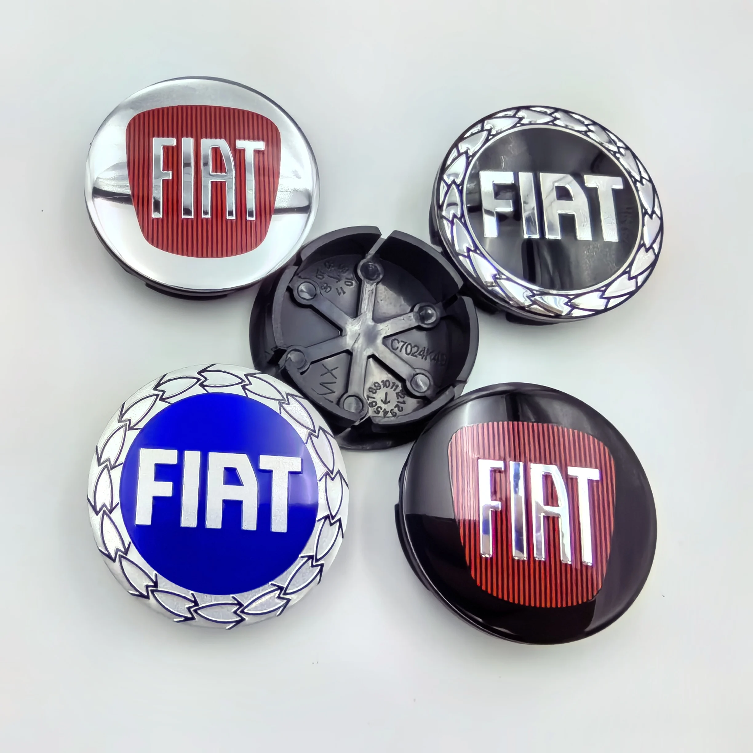 4pcs Fiat 500 Wheel Center Hub Caps 50mm Original Rim Cover Emblem Badge Auto Styling Accessories for Car