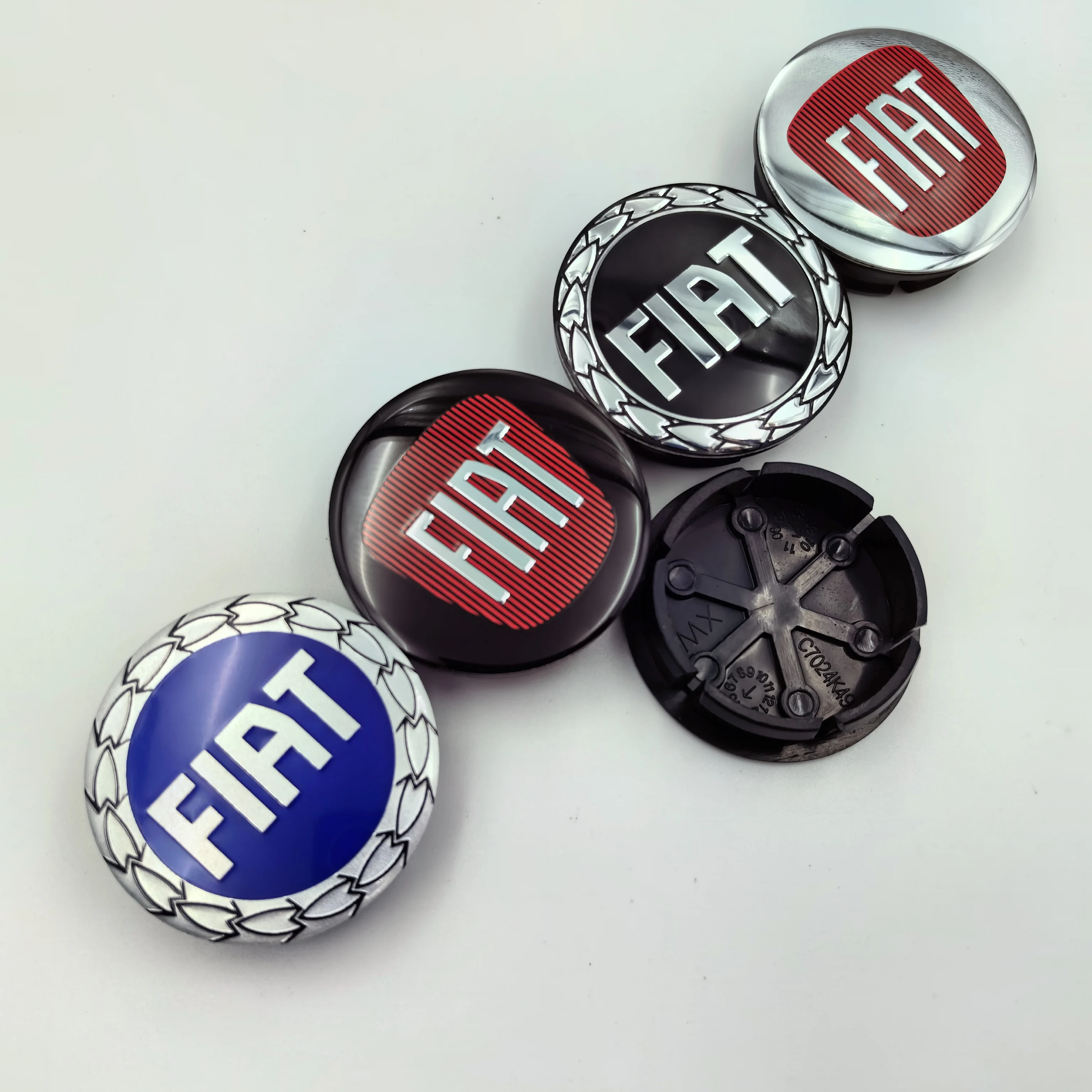 4pcs Fiat 500 Wheel Center Hub Caps 50mm Original Rim Cover Emblem Badge Auto Styling Accessories for Car