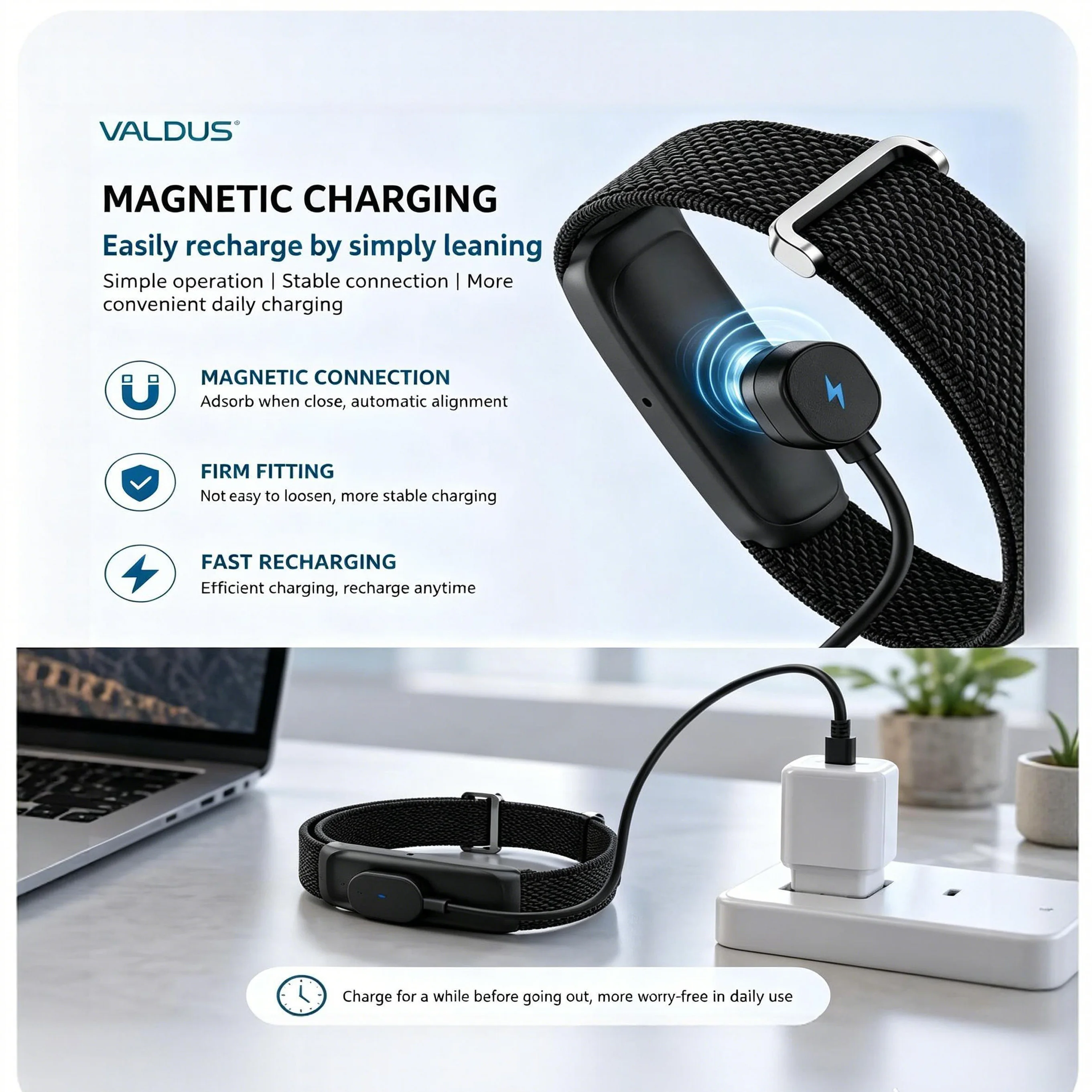 VALDUS Air Band Smart Bracelet Man Woman Heart Rate Blood Pressure Sleep Calorie Fitness Tracker Waterproof NFC New Smartwatch
