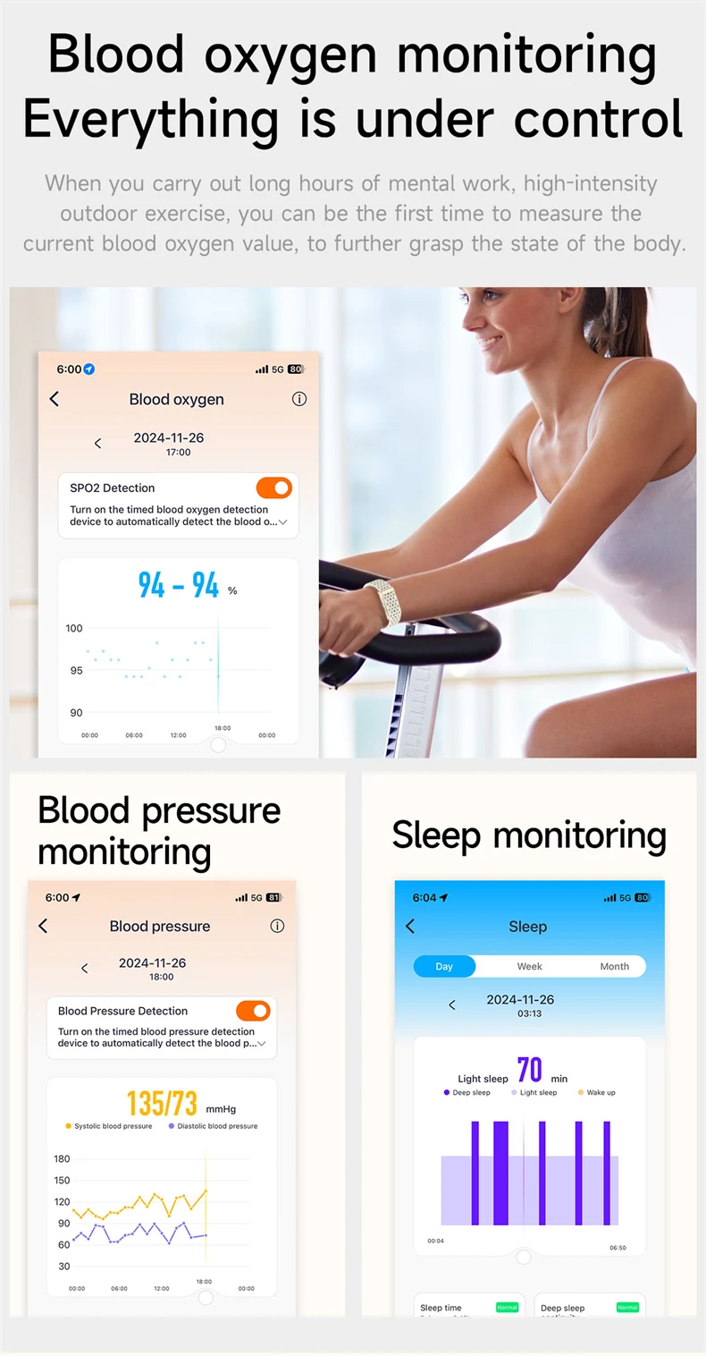 New Fashion Smart Watch Bracelet Waterproof Sports Band Fitness Wristbands Blood Pressure Heart Rate Health Monitor Android iOS
