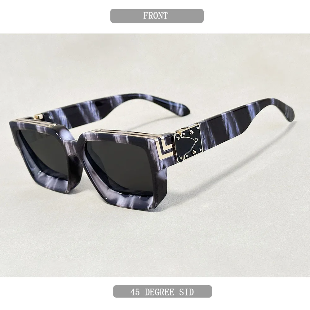 Senior Square Sunglass Men Vintage Millionaire Sunglasses Women Silver Retro Fashion Glasses Dropshipping Gafas De Sol Hombre