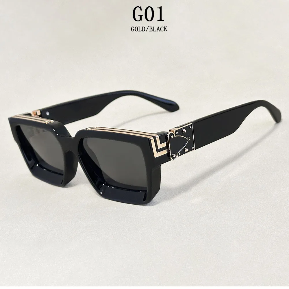 Senior Square Sunglass Men Vintage Millionaire Sunglasses Women Silver Retro Fashion Glasses Dropshipping Gafas De Sol Hombre
