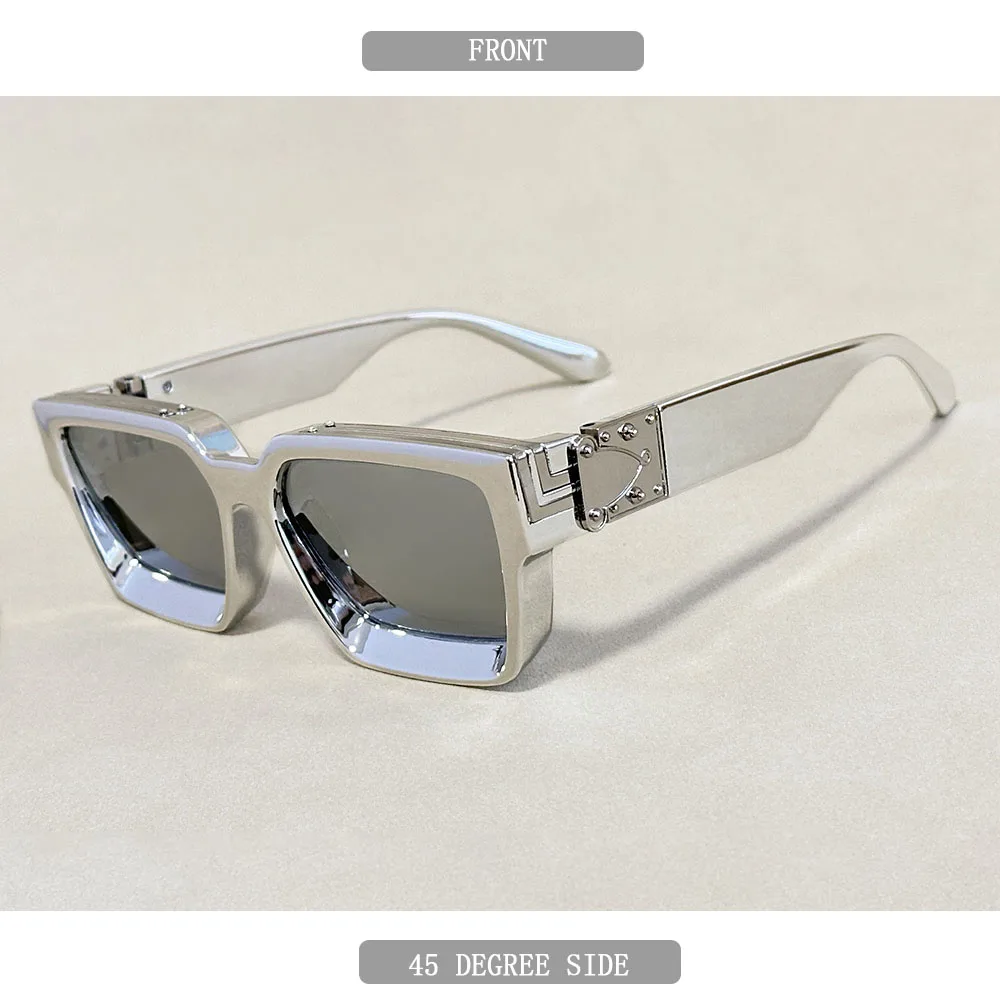 Senior Square Sunglass Men Vintage Millionaire Sunglasses Women Silver Retro Fashion Glasses Dropshipping Gafas De Sol Hombre