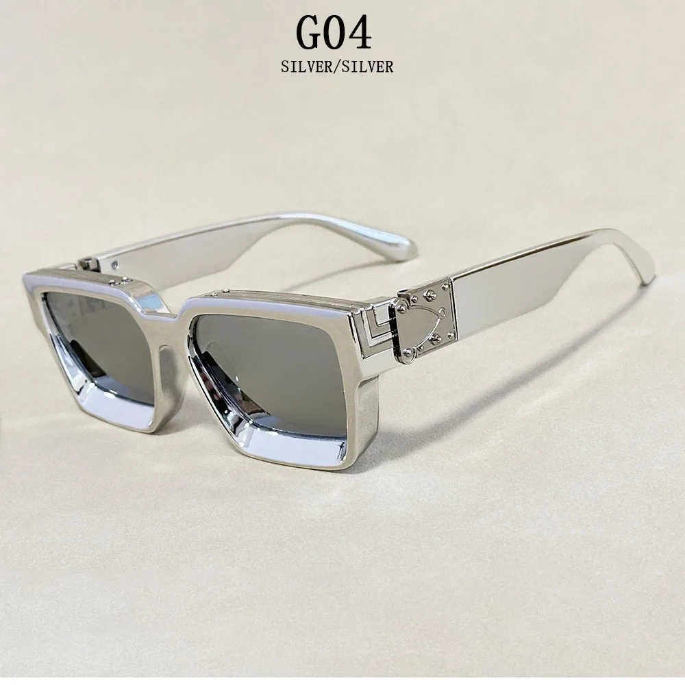 Senior Square Sunglass Men Vintage Millionaire Sunglasses Women Silver Retro Fashion Glasses Dropshipping Gafas De Sol Hombre