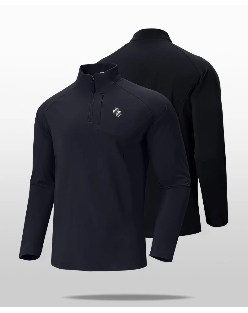 SBWL Autumn/Winter New Men's Outdoor Sports With a Base Shirt Running Skiing Mountaineering Fitness Sports Long Sleeve T-Shirt