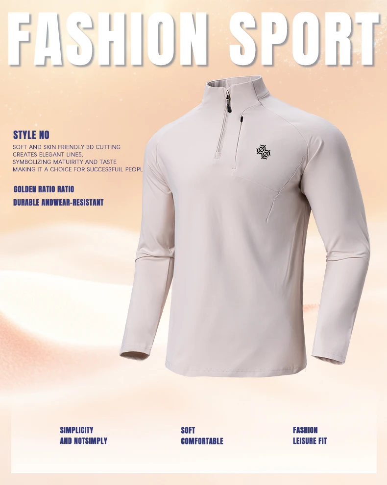 SBWL Autumn/Winter New Men's Outdoor Sports With a Base Shirt Running Skiing Mountaineering Fitness Sports Long Sleeve T-Shirt