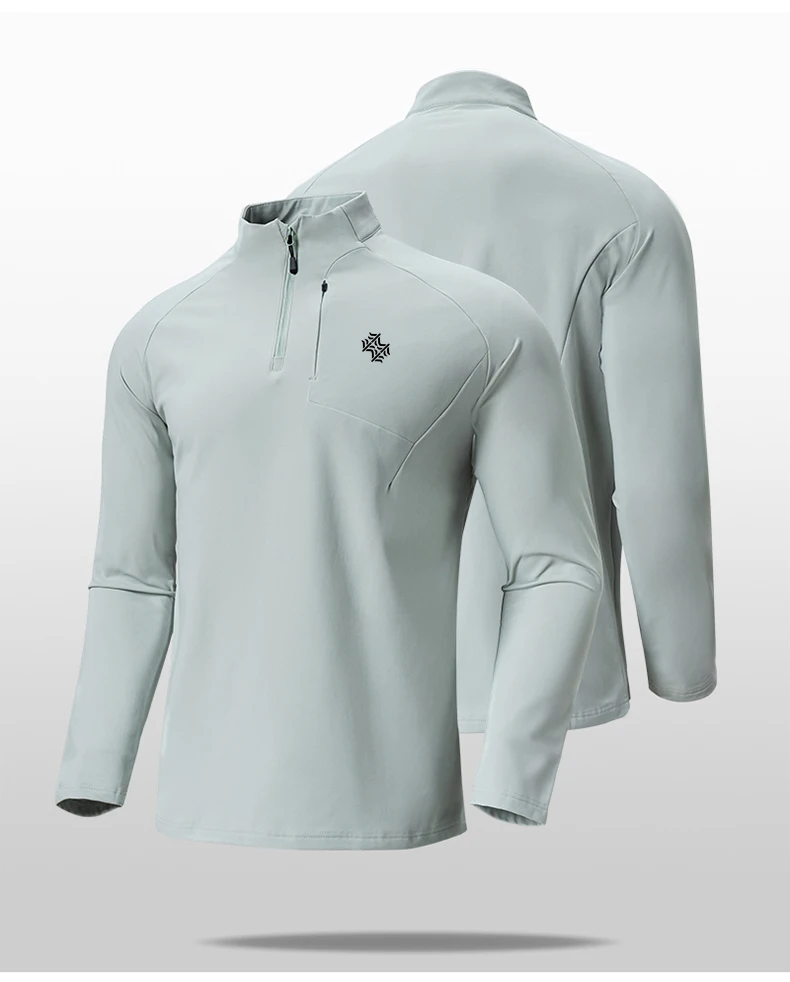 SBWL Autumn/Winter New Men's Outdoor Sports With a Base Shirt Running Skiing Mountaineering Fitness Sports Long Sleeve T-Shirt