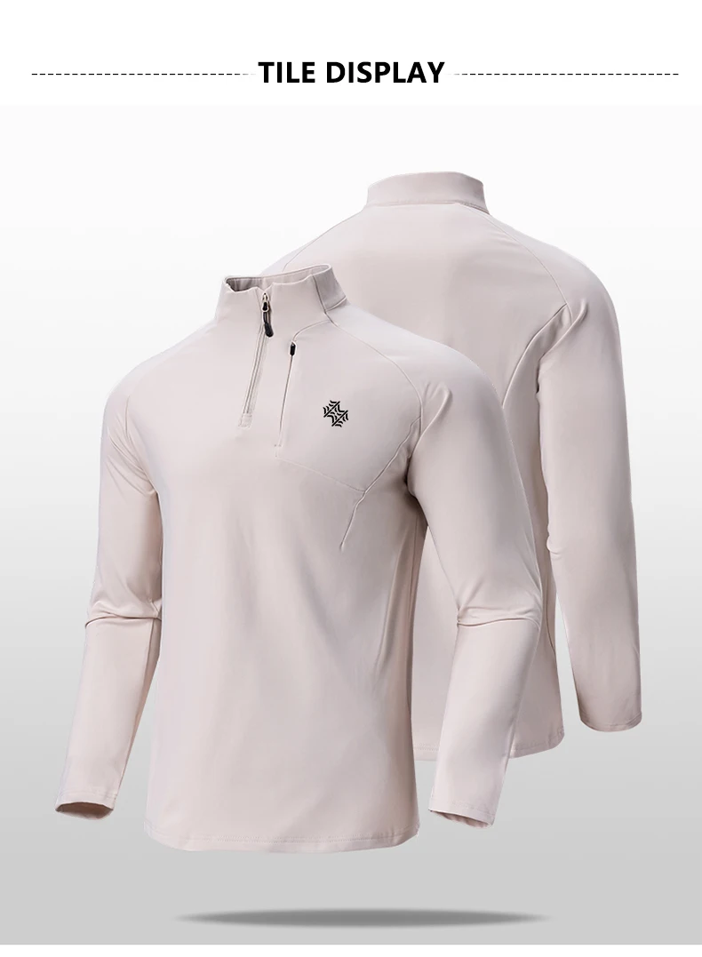 SBWL Autumn/Winter New Men's Outdoor Sports With a Base Shirt Running Skiing Mountaineering Fitness Sports Long Sleeve T-Shirt