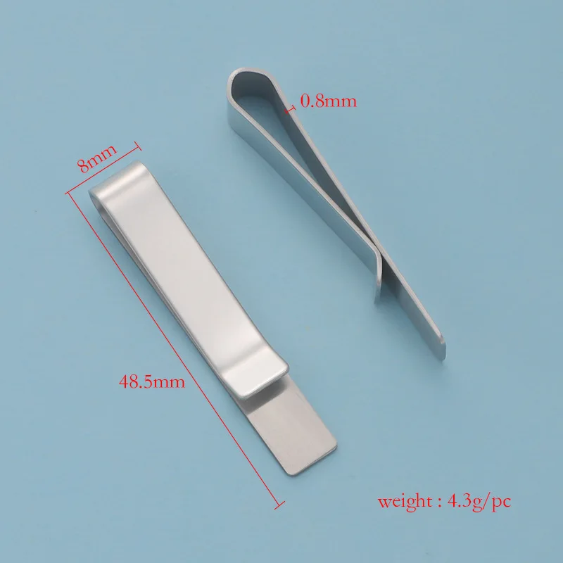 5Pcs/Lot Stainless Steel Mirror Polish Tie Clip Brushed Money Clip Cash Clamp Portable Party Business Simple DIY Accessories