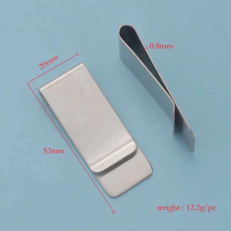 5Pcs/Lot Stainless Steel Mirror Polish Tie Clip Brushed Money Clip Cash Clamp Portable Party Business Simple DIY Accessories
