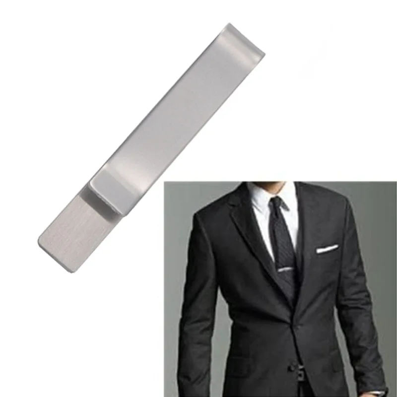 5Pcs/Lot Stainless Steel Mirror Polish Tie Clip Brushed Money Clip Cash Clamp Portable Party Business Simple DIY Accessories
