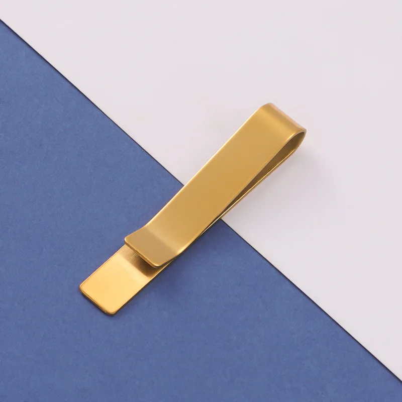 5Pcs/Lot Stainless Steel Mirror Polish Tie Clip Brushed Money Clip Cash Clamp Portable Party Business Simple DIY Accessories
