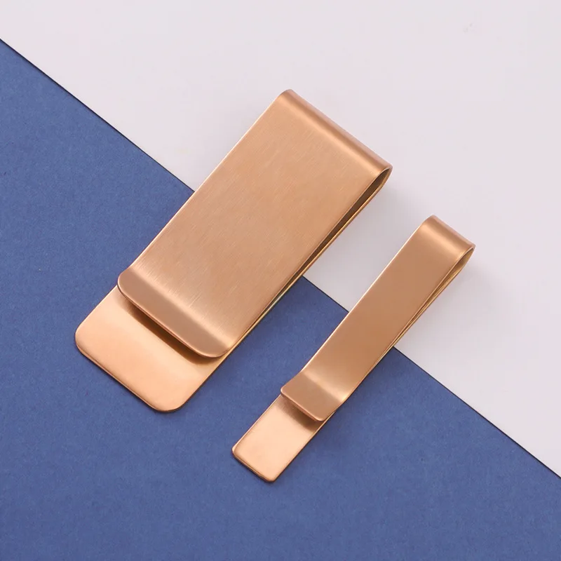 5Pcs/Lot Stainless Steel Mirror Polish Tie Clip Brushed Money Clip Cash Clamp Portable Party Business Simple DIY Accessories
