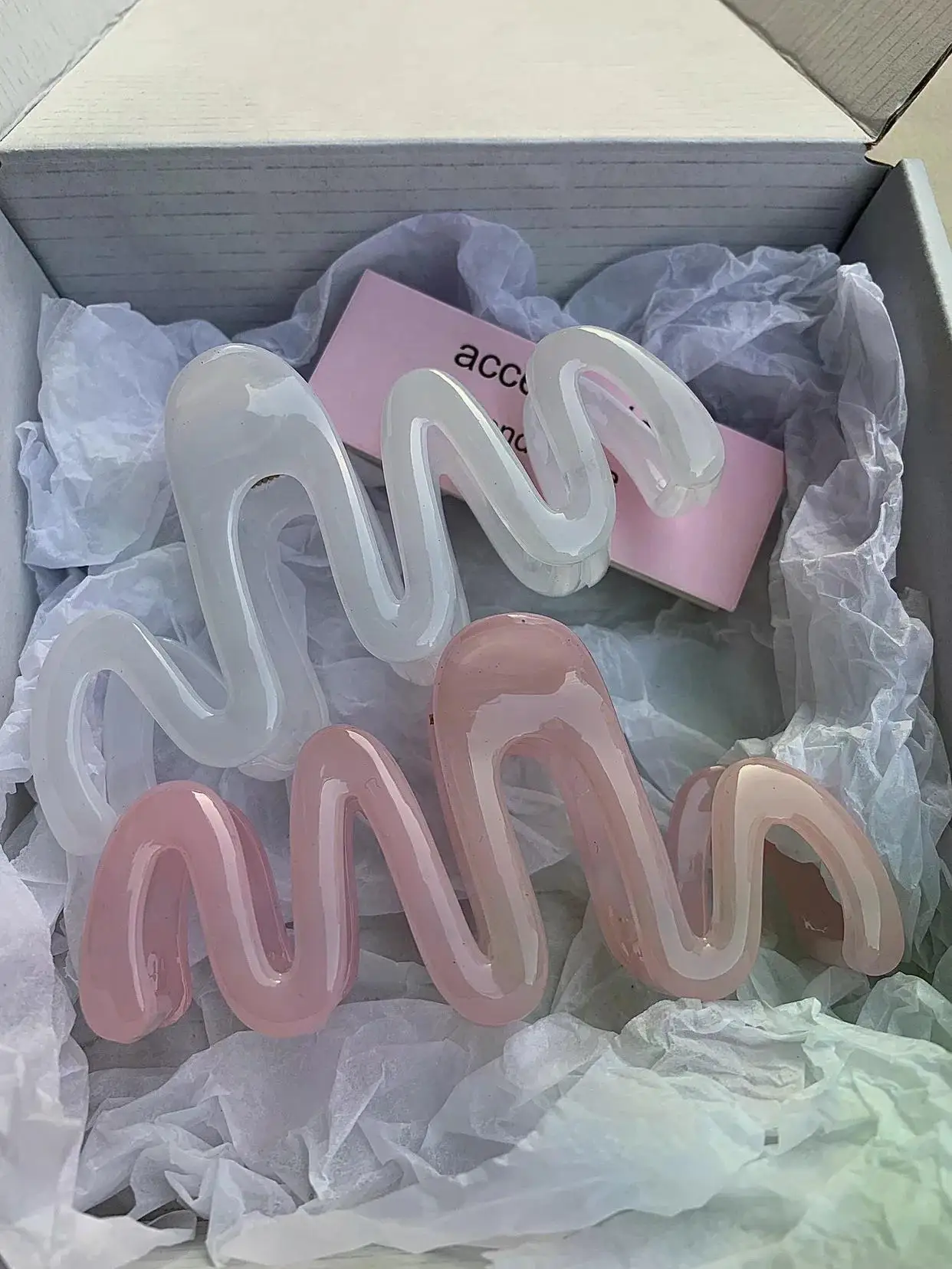 Women Girls 2026 Korean Sweet Irregular Colorful Jelly Wave Hair Claw Clip, Fashion Simple Headwear Hairpin