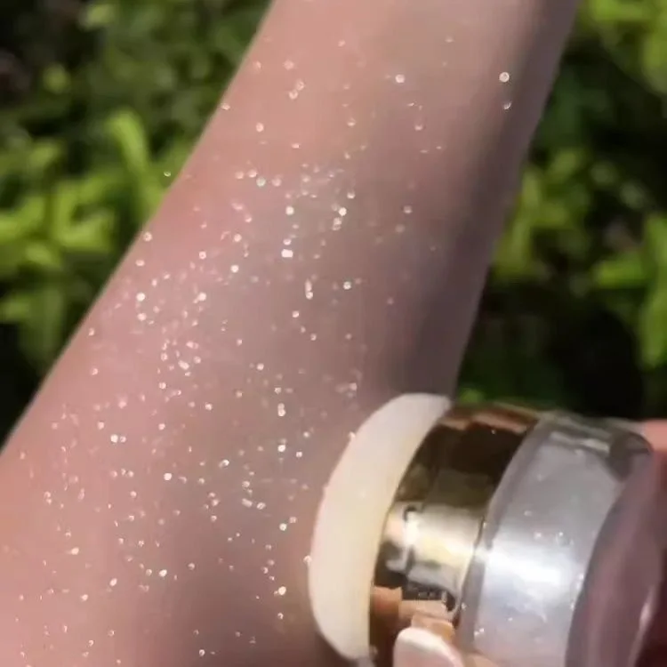 DIKALU Sparkling Fairy High Light Body Glitter Powder Clavicular Patting Powder Moonlight White Sparkling Powder Makeup