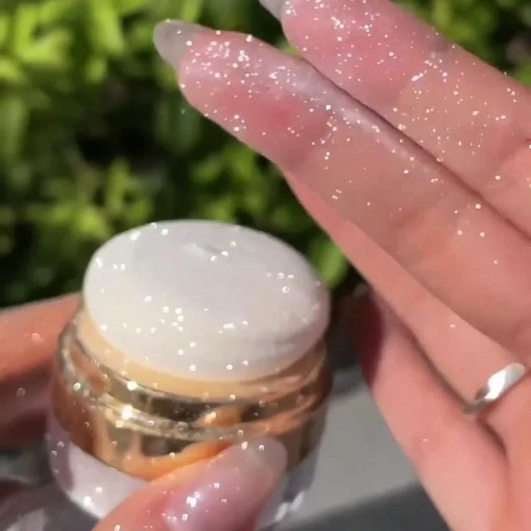 DIKALU Sparkling Fairy High Light Body Glitter Powder Clavicular Patting Powder Moonlight White Sparkling Powder Makeup