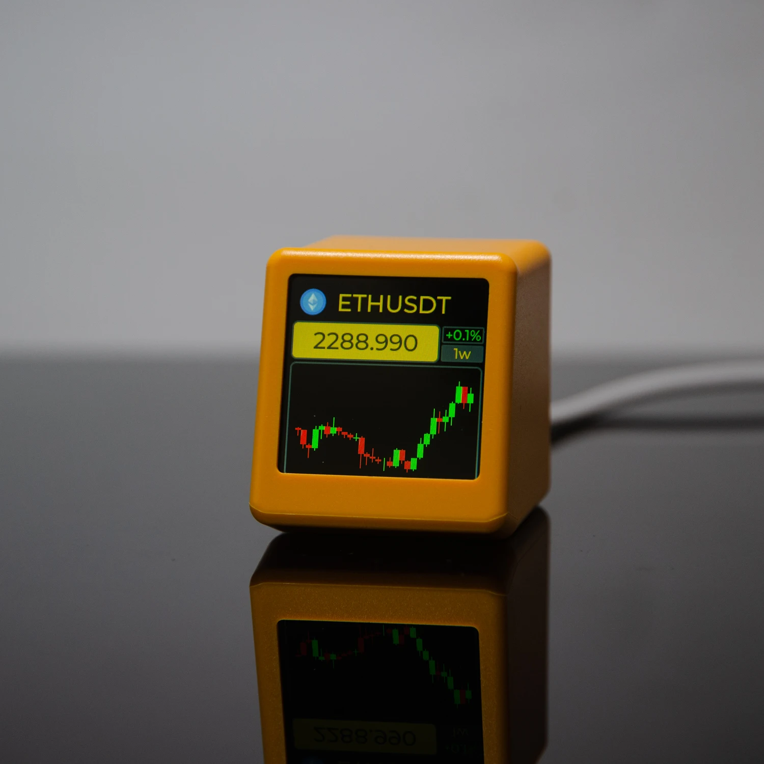 GeekMagic PRO BitCoin Cryptocurrency,Stocks,Futures,Currency Exchange Rate,Price Tracker Ticker,Time Clock Weather Display