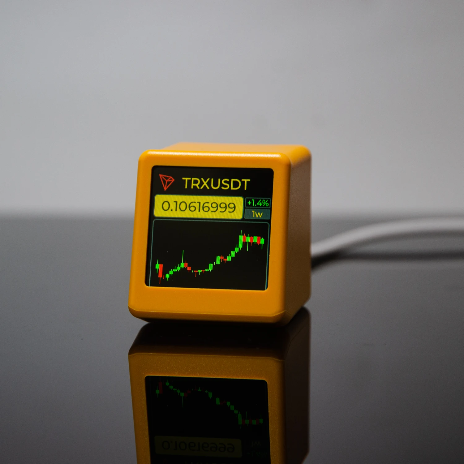 GeekMagic PRO BitCoin Cryptocurrency,Stocks,Futures,Currency Exchange Rate,Price Tracker Ticker,Time Clock Weather Display