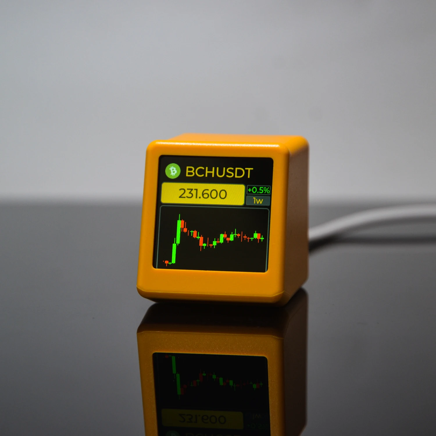 GeekMagic PRO BitCoin Cryptocurrency,Stocks,Futures,Currency Exchange Rate,Price Tracker Ticker,Time Clock Weather Display