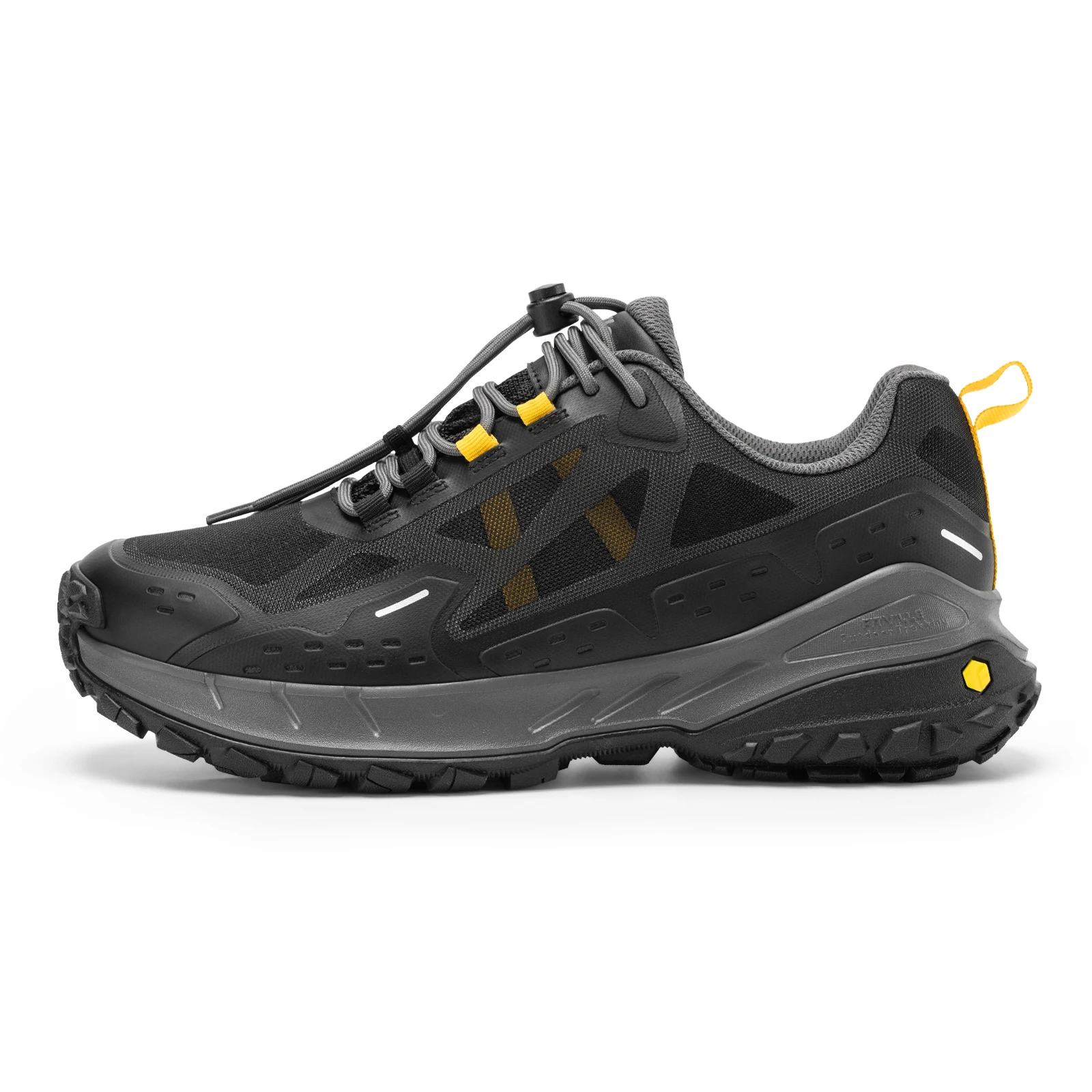 FitVille Men's Wide Waterproof Hiking Shoes, Slip-Resistant Non-slip All-Terrain Trekking Trainers with Quick Lace, Walking Sneakers for Travel, Camping and Running