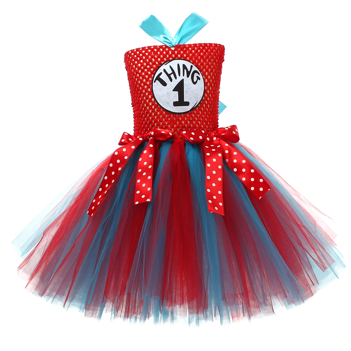 Cat in the Hat Girls Tutu Dress With Headband Dr. Seuss Thing 1 Thing 2 Costume for Kids Birthday Party Cosplay Fancy Dresses