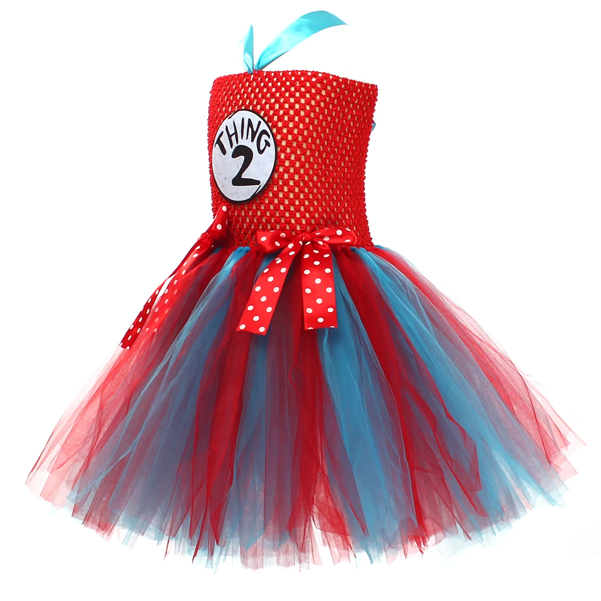 Cat in the Hat Girls Tutu Dress With Headband Dr. Seuss Thing 1 Thing 2 Costume for Kids Birthday Party Cosplay Fancy Dresses