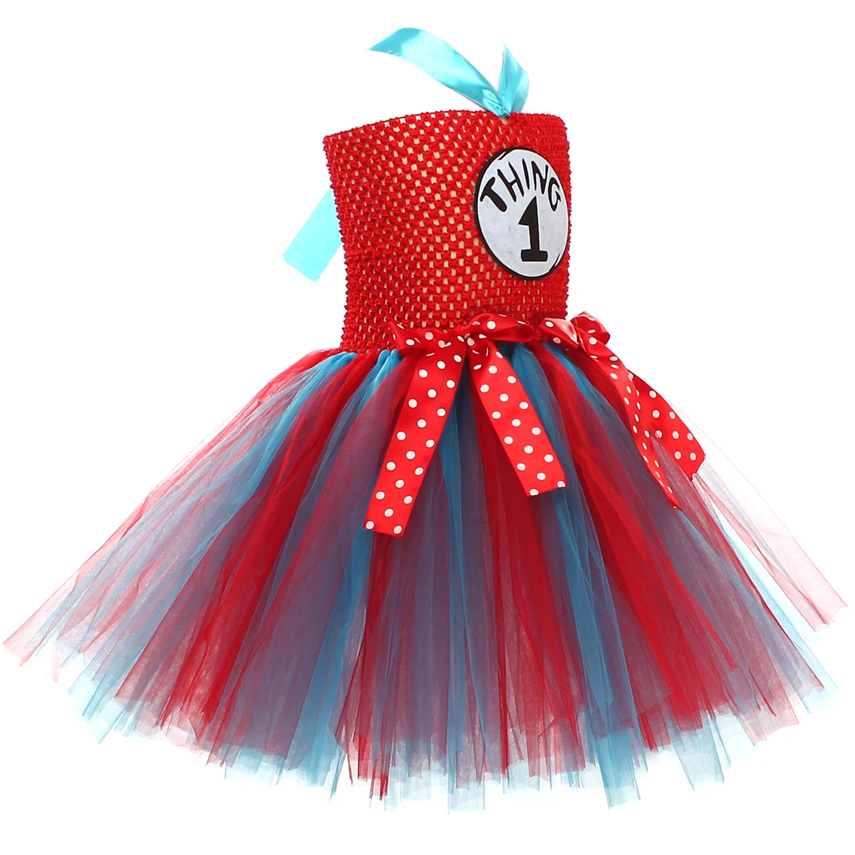 Cat in the Hat Girls Tutu Dress With Headband Dr. Seuss Thing 1 Thing 2 Costume for Kids Birthday Party Cosplay Fancy Dresses