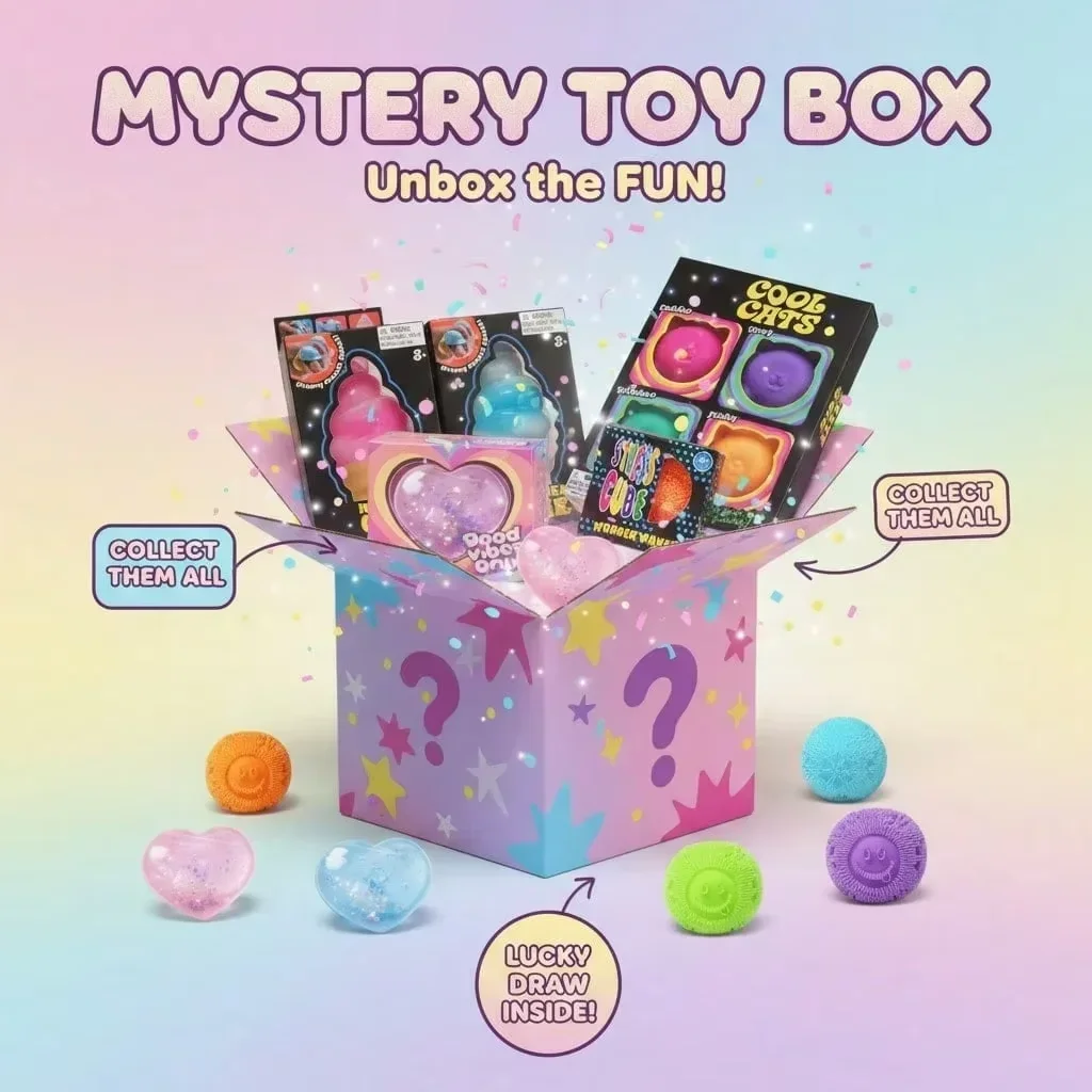 Stress Relief Needoh Squishy Surprise Blind Box Assorted Soft Fidget Squeeze Toy Sensory Play Toy Party Supplies