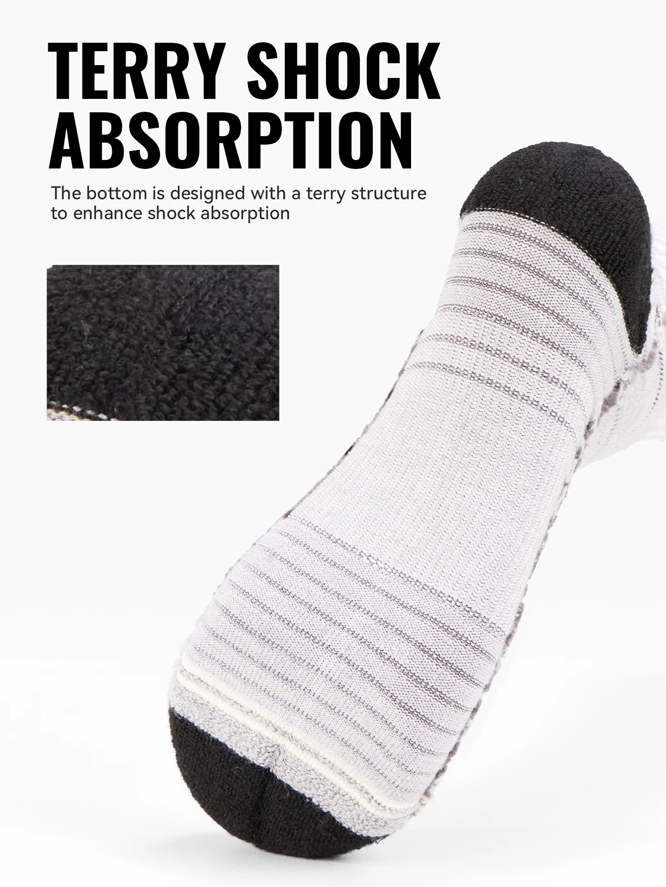 WRELS 1/2/3pairs Merino Wool Socks Warm Thermal Hiking Socks Cushion Sweat Wicking Breathable Compression Merino Wool Socks