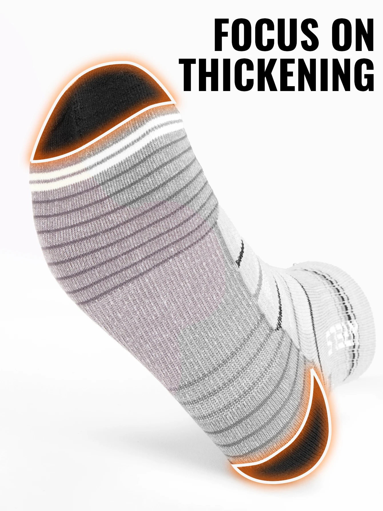 WRELS 1/2/3pairs Merino Wool Socks Warm Thermal Hiking Socks Cushion Sweat Wicking Breathable Compression Merino Wool Socks