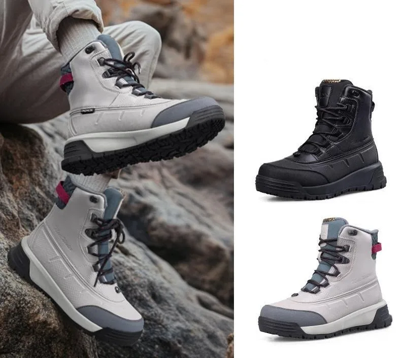 2026 Winter Men's General Cotton Shoes with Fleece Lining Thickened and Warm Cold-Resistant Boots Sizes 40-45