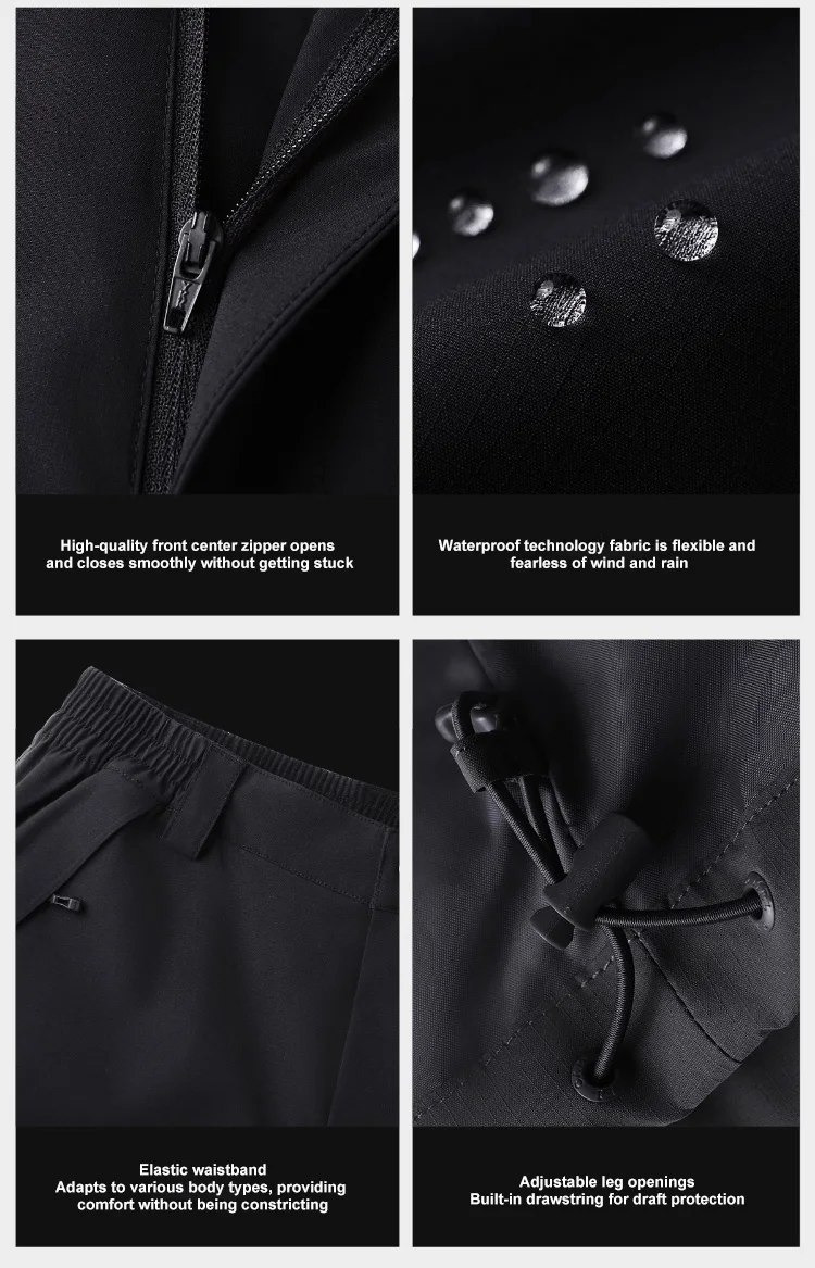 GOLDEN CAMEL Outdoor Hiking Pants Men Women Windproof Waterproof Breathable Wear-resistant Tear-resistant Hiking Soft Shell Trou