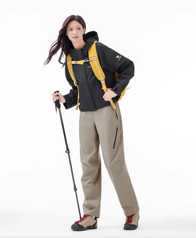 GOLDEN CAMEL Outdoor Hiking Pants Men Women Windproof Waterproof Breathable Wear-resistant Tear-resistant Hiking Soft Shell Trou