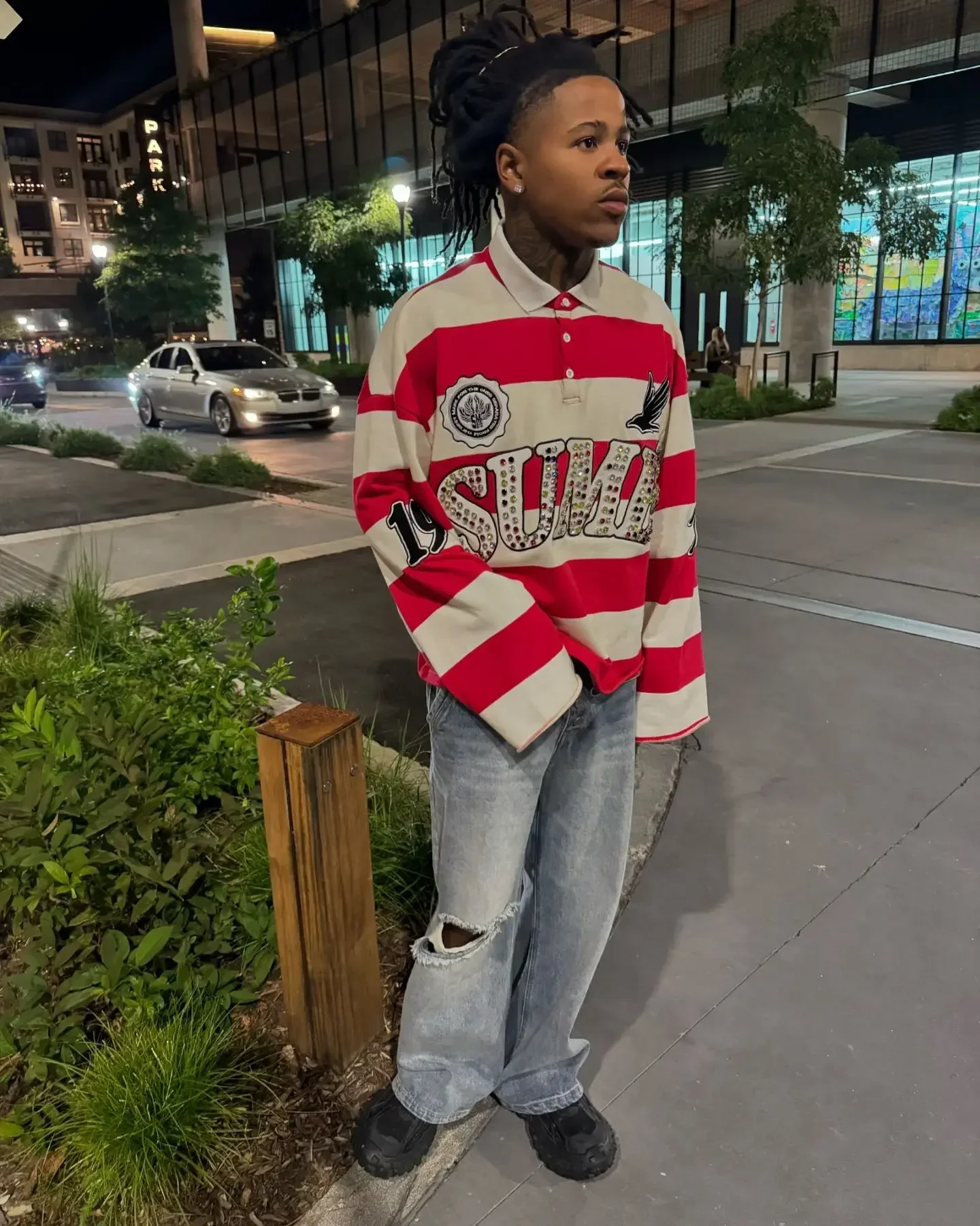Men Women Hip Hop Harajuku Splice Long Sleeved T-shirt Letter Embroidery Stripe Patchwork TShirt Y2k Tops O Neck Men Clothing