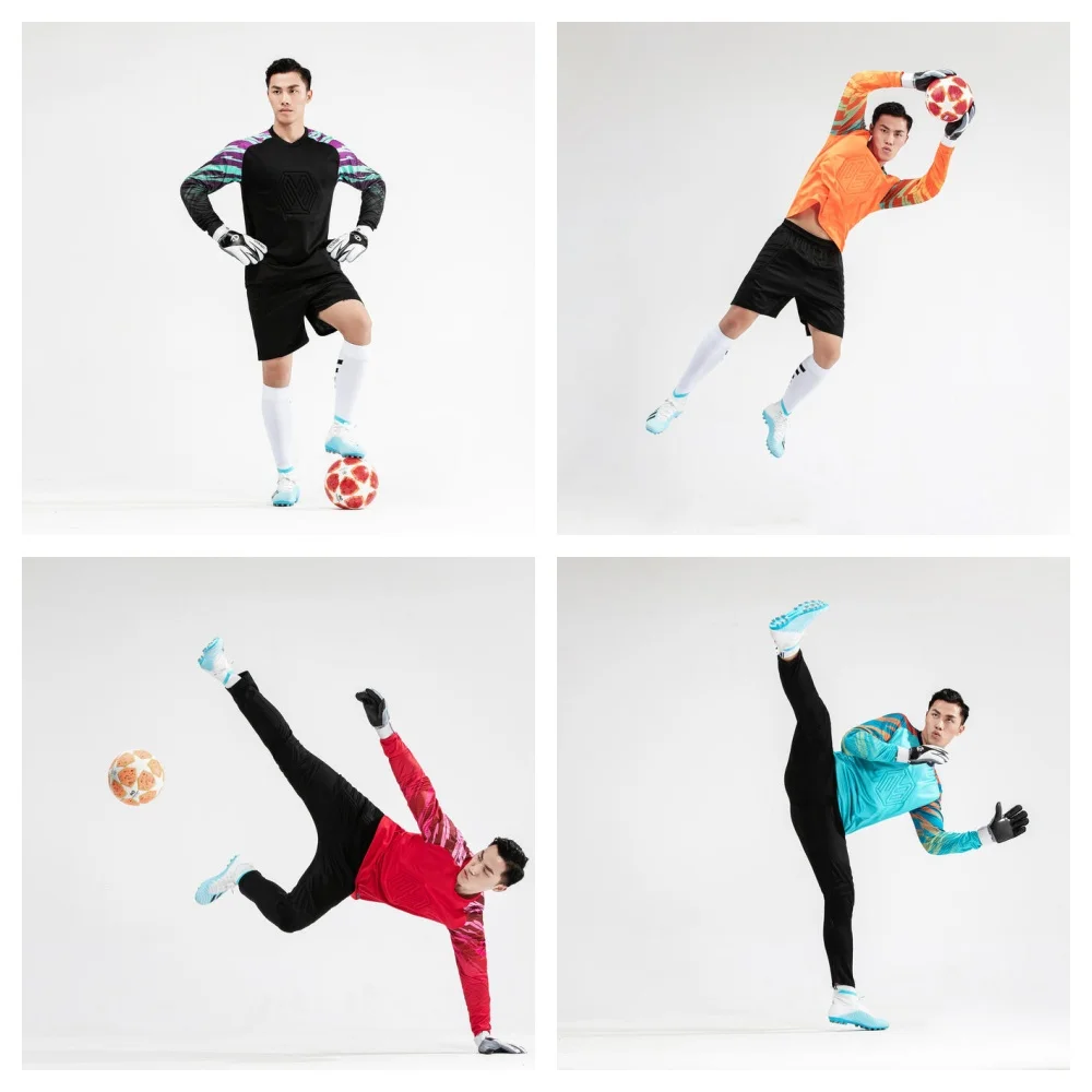 Adult Kids Football Goalkeeper Jerseys Tracksuit Custom Men Soccer Goalie Tracksuit Long Sleeve Uniform Boy Gatekeeper Outfit