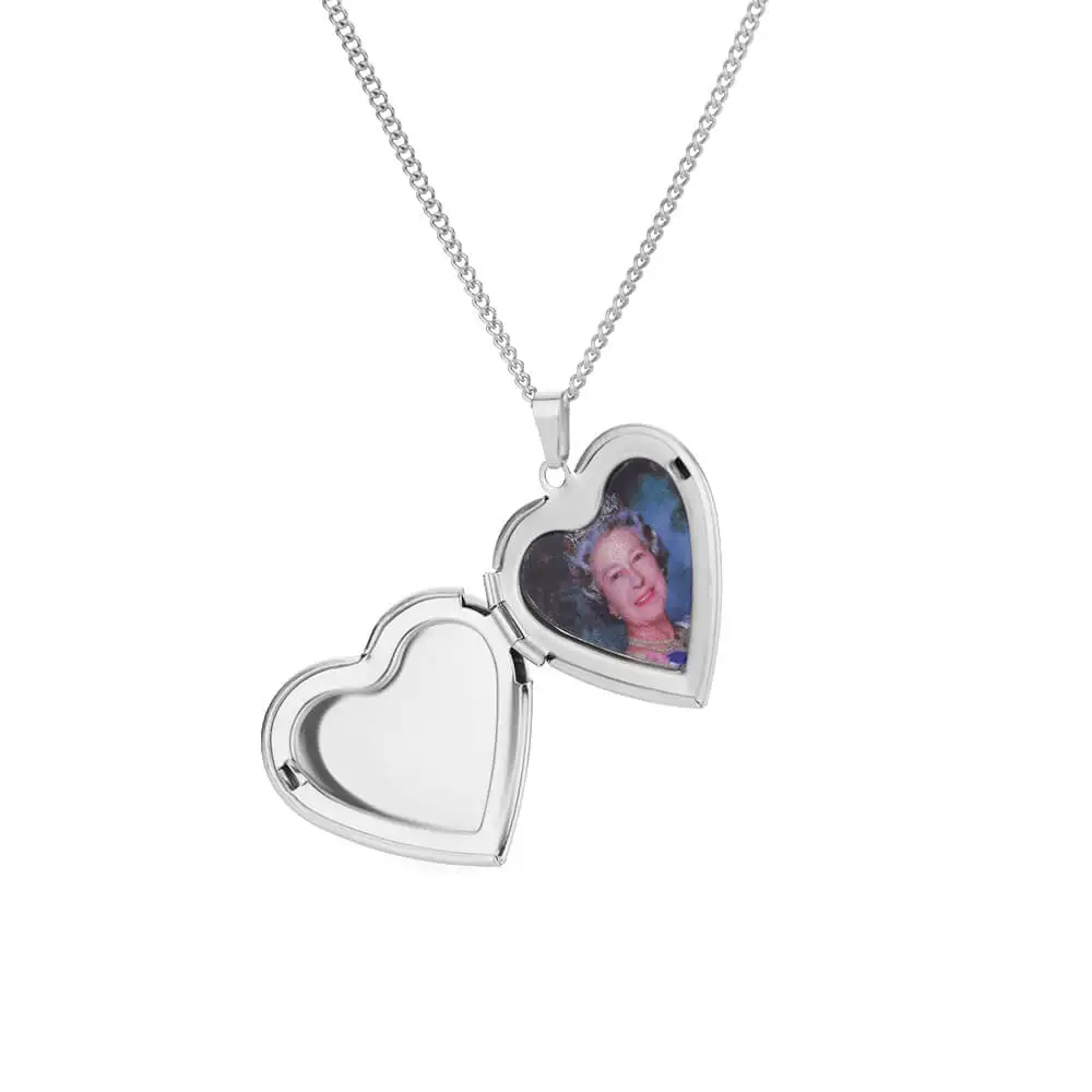Stainless Steel Custom Photo Heart Locket Necklace for Woman Personalized Family Friends Picture Pendant Memorial Jewelry Gifts